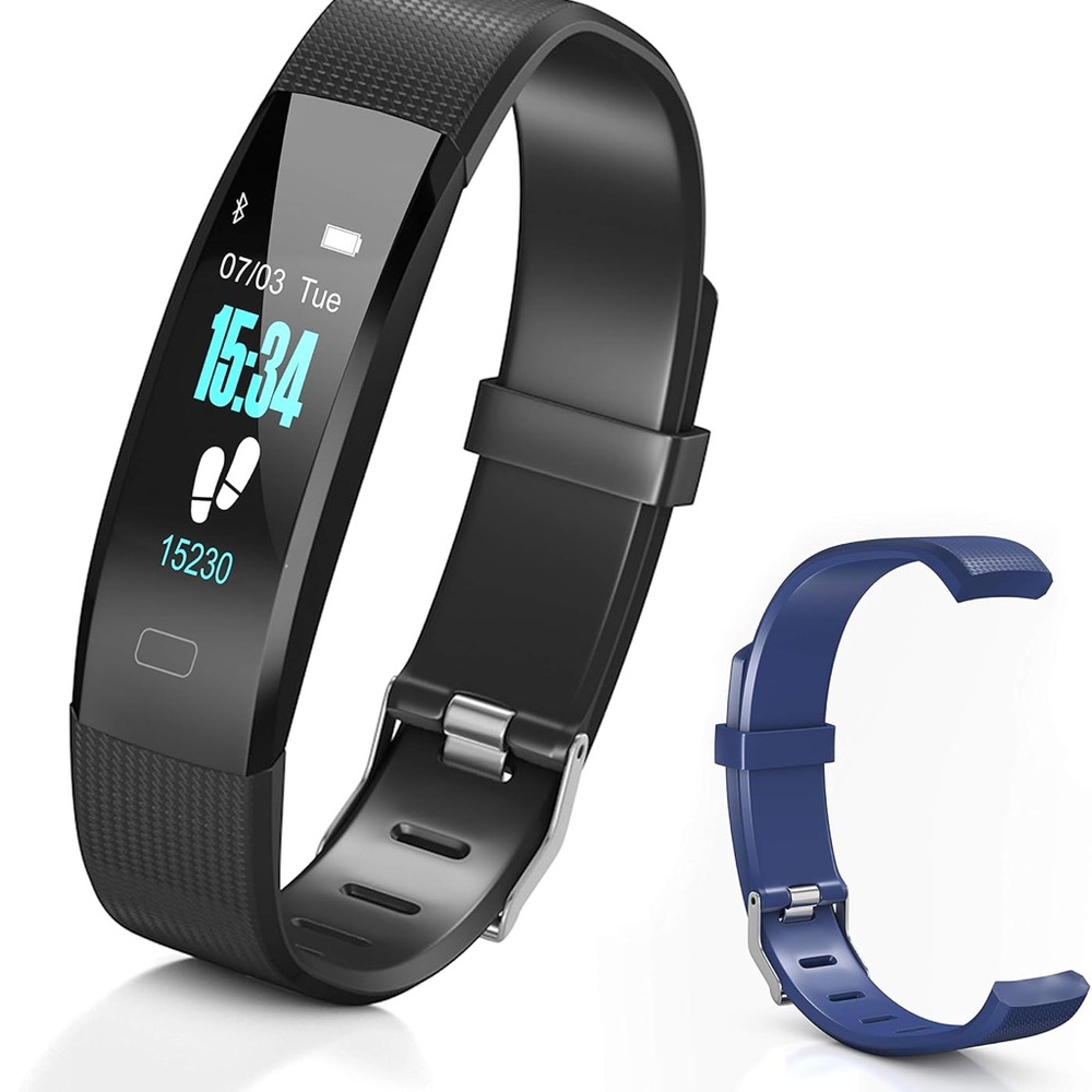Smart Fitness Tracker with Heart Rate Monitor - purple